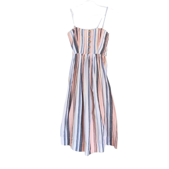 FREE People Lilah Striped Midi Dress Small A8 - Picture 5 of 14